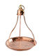 Metal Rotund Tavă de Cafenea cu Mânere în Culoare Rose Gold 25x25cm SM-L1004-25-CH 1buc