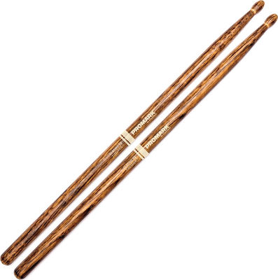 Promark 5A Classic Hickory Drumstick with Wooden Oval Head Firegrain TX5AW-FG