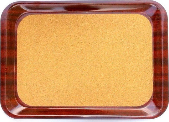 Kulsan Kunststoff Rechteckig Serviertablett Rutschfest mit Filz in Beige Farbe 34x24cm 2434.MCE 1Stück