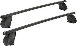 K39 Autodachträger Metallisch BSM130-K01 130cm für Toyota Verso-S 5D mit Dachträgerfüßen Schwarz