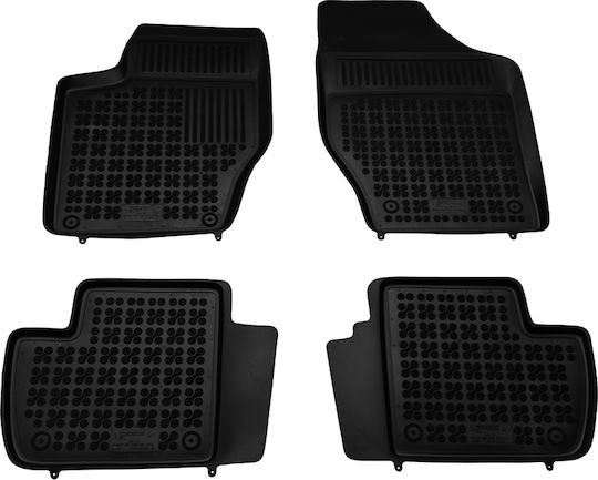 Rezaw Plast Set of Front and Rear Mats 4pcs Tray Type for Peugeot 308 2007-2013 Black