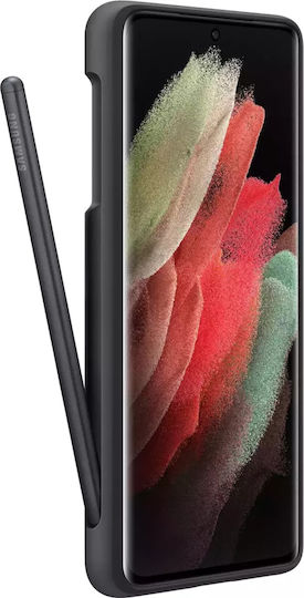 Samsung Silicone Cover & S Pen Μαύρο (Galaxy S21 Ultra 5G)