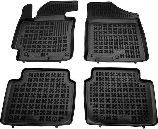 Rezaw Plast Set of Front and Rear Mats 4pcs Tray Type for Hyundai Elantra 2010+ Black