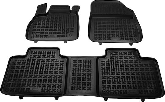 Rezaw Plast Set of Front and Rear Mats 3pcs Tray Type for Renault Espace 2015-2023 Black