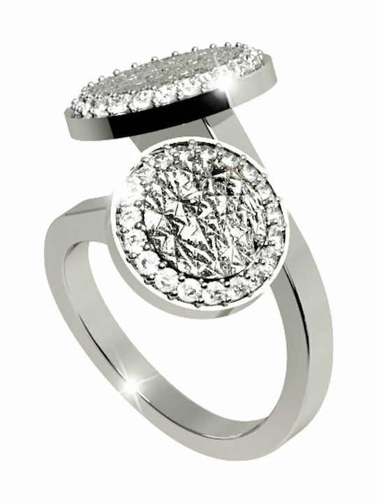 Rebecca Ring with Zircon made of Steel