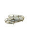 Inart Διακοσμητικός Δίσκος Metallisch Rechteckig mit Spiegel Gold 43x23x5cm 2Stück