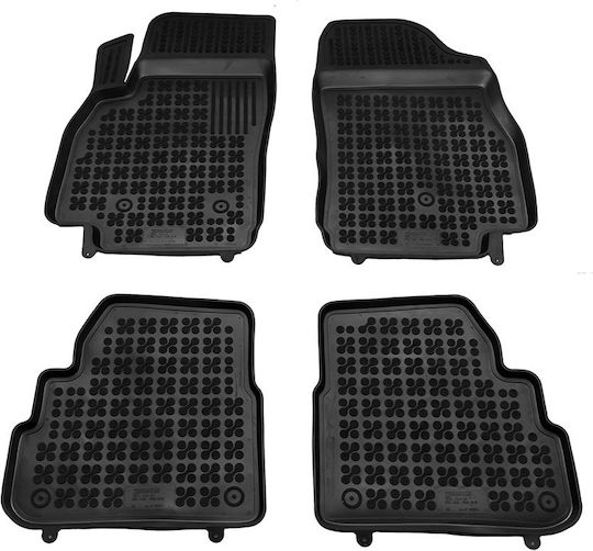 Rezaw Plast Set of Front and Rear Mats 4pcs Tray Type for Opel Karl 2015-2019 Black
