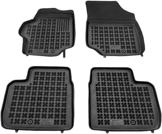 Rezaw Plast Set of Front and Rear Mats 4pcs Tray Type for Peugeot 301 Citroen C-Elysee 2012+ Black