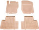 Rezaw Plast Set of Front and Rear Mats 4pcs Tray Type for Mercedes-Benz M Class 2005-2011 Beige