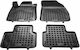 Rezaw Plast Set of Front and Rear Mats 4pcs Tray Type for Renault Talisman 2015-2022 Black