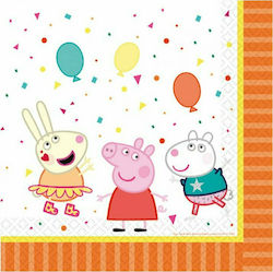 Χαρτοπετσέτες Peppa Pig Party-Servietten 33x33cm Weiße 33x33cm. 16Stück