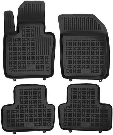 Rezaw Plast Set of Front and Rear Mats 4pcs Tray Type for Volvo XC 60 2017+ Black