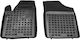 Rezaw Plast Front Mats 2pcs Tray Type for Peugeot Partner Citroen Berlingo 1999-2010 Black