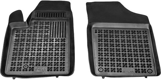 Rezaw Plast Front Mats 2pcs Tray Type for Peugeot Partner Citroen Berlingo 1999-2010 Black