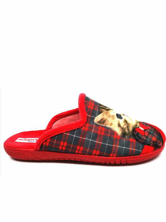 Adam's Shoes Women's Slippers Animals Red