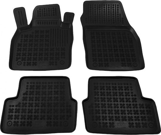 Rezaw Plast Set of Front and Rear Mats 4pcs Tray Type for Seat Arona / Ibiza 2017+ Black