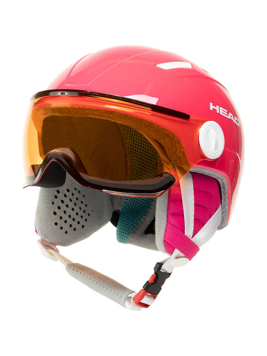 HEAD Maja Visor Kinder Skihelm Pink - Mit Visier & UV Schutz