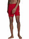 Solid Men's Swimwear Shorts Red