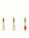 P D Paola Nectar 3 Set Set Ohrringe aus Silber Vergoldet mit Steinen