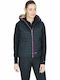 Aretha FAJKGIN20001 Women's Short Puffer Jacket for Winter with Hood Black