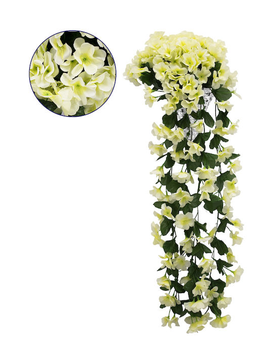 GloboStar Hanging Artificial Plant White 80cm 1pcs