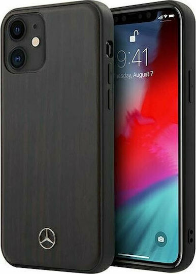 Mercedes-Benz Wood Line Rosewood Back Cover Wooden Brown (iPhone 12 mini)