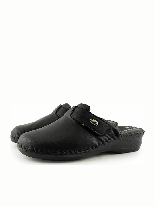 Fild Anatomic Sparta 03 Anatomice Din piele Papuci Negre