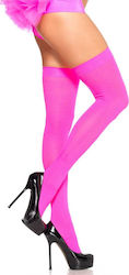 Leg Avenue 6672 Nylon Thigh Highs Neon Pink