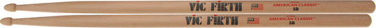 Vic Firth Hickory Bețe Tobe American Classic cu Vârf de Formă Picătură