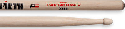 Vic Firth 5B American Classic Extreme 55B Hickory Drumstick with Wooden Drop Head Wood