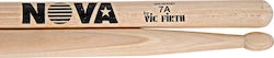 Vic Firth 7A Nova Hickory Drumstick with Wooden Oval Head