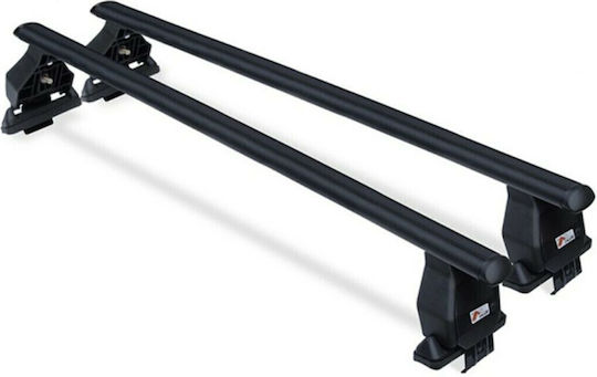 Menabo Car Roof Bars Metallic 130cm for BMW X3 5D 2010-2017 for Cars with Factory Roof Bars Set with Roof Rack Legs Black