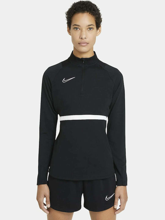 Nike Dri-Fit Football Academy Μακρυμάνικη Γυναικεία Αθλητική Μπλούζα Μαύρη