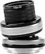 Lensbaby Obiectiv Foto Full Frame Composer Pro II Cu Edge 80 Optic Teleobiectiv Pentru Montaj Canon RF Negru