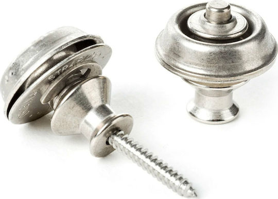 Dunlop Straplok Strap Retainers Dual Design Saiteninstrumentzubehör in Silber Farbe Altnickel