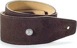 Dunlop Mahogany Suede Strap Strap for Bass Brown