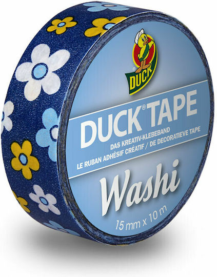 Duck Washi Adhesive Decoration Tape Sea of Blossom 1pcs 15mm x 10m