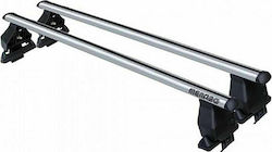 Menabo Roof Bars Aluminum 112cm. for Cars with Factory Bars (with Roof Rack Legs) Silver