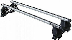 Menabo 112cm for Ford Fiesta 5D 1996-2002 for Cars with Factory Bars (with Roof Rack Legs) Silver