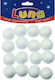Luna Ball Crafting from Styrofoam White 8pcs
