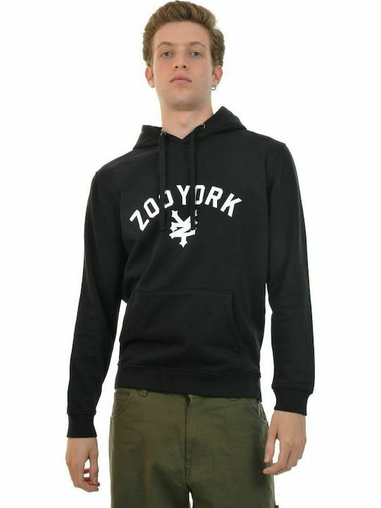 Zoo York Immergruen ZY19F1033 Men's Sweatshirt with Hood and Pockets Black