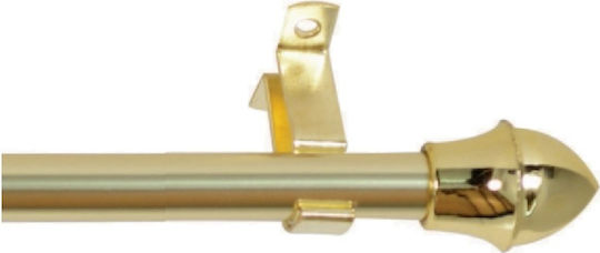 Import Hellas Extendable Metallic Curtain Pole Briz-Briz Single Φ12mm 55-85 Gold