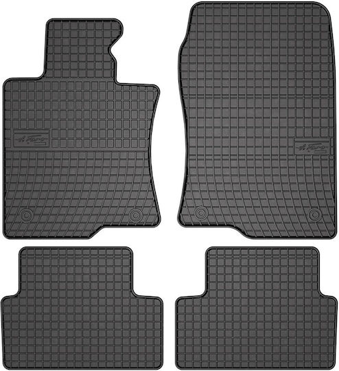 Frogum Set of Front and Rear Mats 4pcs for Honda Accord 2018-2015 Black
