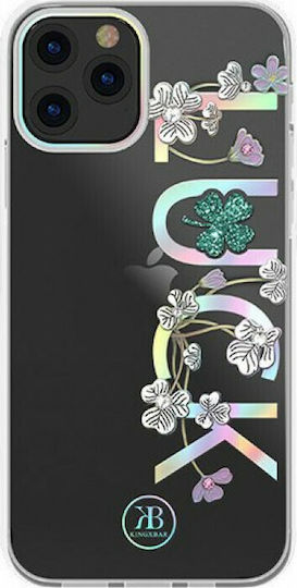 Kingxbar Lucky with Swarovski Crystals Задна корица Пластмаса Прозрачен (iPhone 12 / 12 Pro)