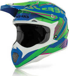 Acerbis Impact Leviathan Blue Green Κράνος Μηχανής Motocross 1090gr