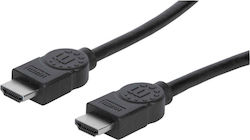 Manhattan 394406 HDMI 2.0 HDMI male - HDMI male 0.5m Μαύρο