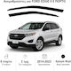 Heko Set of Windbreakers Front Car Dark Fime for Ford Edge 2pcs