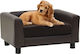 vidaXL Velours Synthetikleder Erhöht Hundebett Braun 60x43cm. 170961