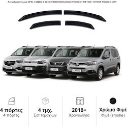 Heko Комплект Автомобилни Ветробрани Отпред И Отзад Тъмно Фиме За Peugeot Rifter Opel Комбо Toyota Проас Citroen Berlingo 4 Бройки 25404 Heko Комплект Автомобилни Ветробрани Отпред И Отзад Тъмно Фиме За Peugeot Rifter Opel Комбо Toyota Проас Citroen Berlingo 4 Бройки 25404