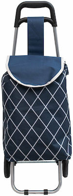 Fabric Shopping Trolley Blue 28x28x87.5cm